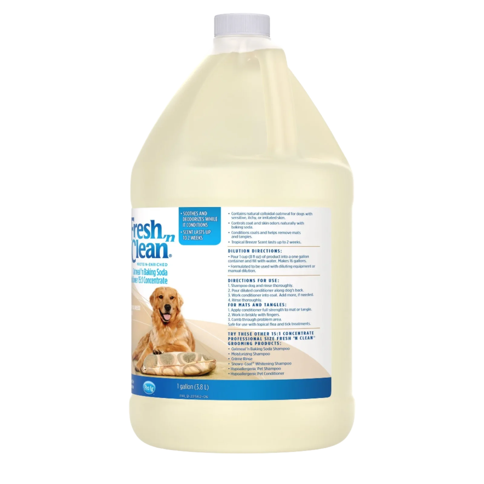 Oatmeal ’n Baking Soda Conditioner Tropical Breeze Scent 15:1 Concentrate Gallon by Fresh 'n Clean - Image 2