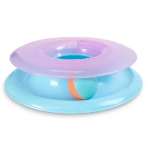 Race N' Chase Track Interactive Cat Ball Track Toy with Catnip Diffuser, Purple