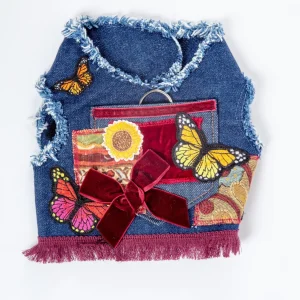 Cranberry Patchwork Dog Harness (Made in the USA) (FINAL SALE)