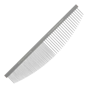 6" 50/50 Silver Half-Moon Comb by PetStore.Direct