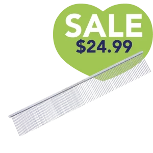 9" 50:50 Fluffing & Finishing Comb by PetStore.Direct