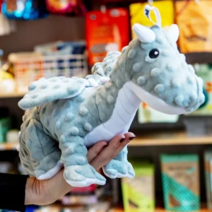 Dotty Dragon Dog Plush Squeaky Dog Toy