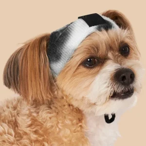 Tie-Dye Dog Beanie in Black & White (FINAL SALE)