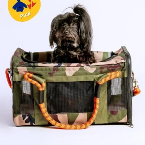 Out-Of-Office Airline Compliant Pet Carrier in Camo w/ Orange (Pro Edition)