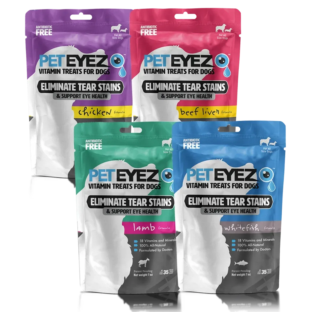 Chicken, Lamb, Beef Liver, and Whitefish Dog Treats Bundle by Pet Eyez