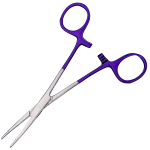 5.5" Straight Hemostat with Purple Handles 706S by Aaronco