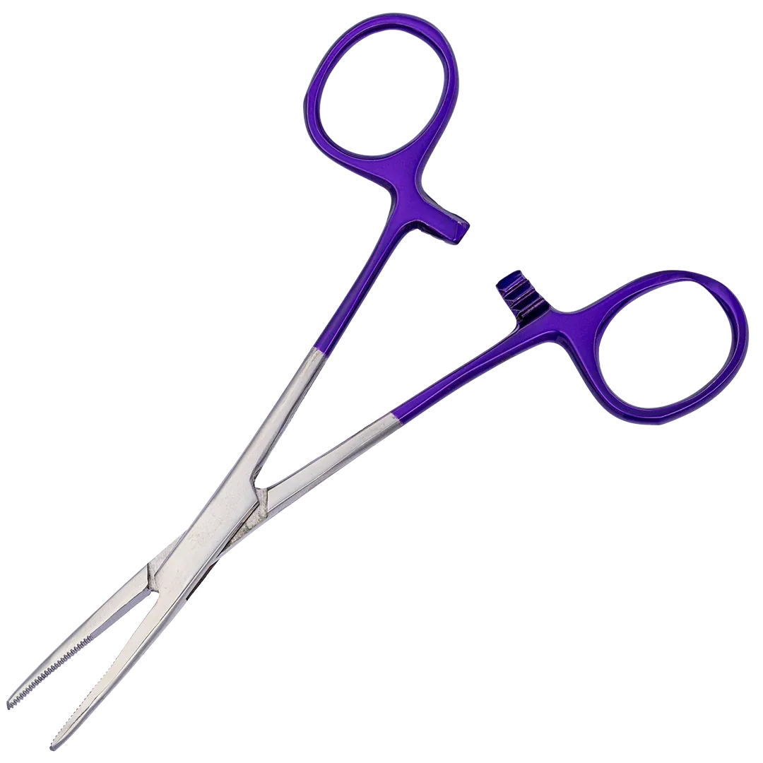 5.5" Straight Hemostat with Purple Handles 706S by Aaronco