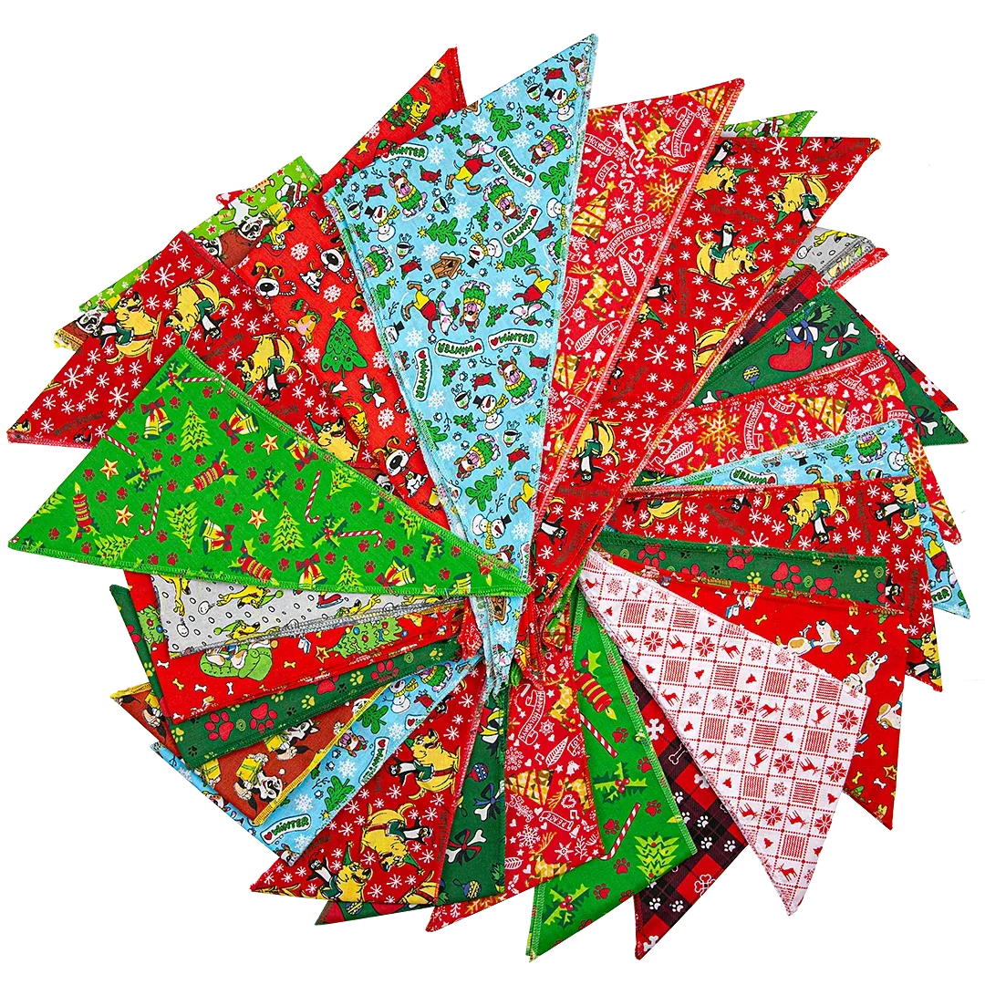 Christmas Winter Bandanas - 60 Assorted Sizes and Patterns by Bandanas Unlimited