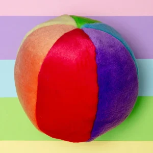 Mini Beach Ball Plush Squeaky Dog Toy (5.5") (FINAL SALE)