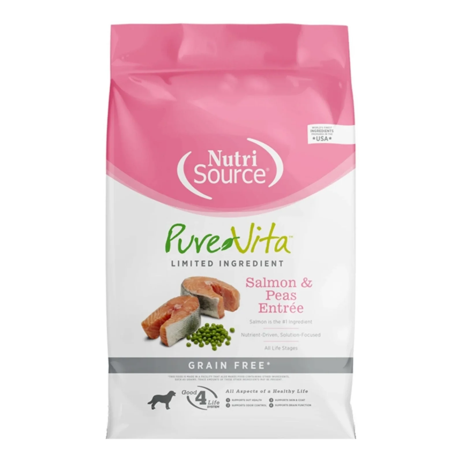 Pure Vita Dog Grain-Free Salmon & Peas 12 lb