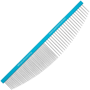 6.5" 50/50 Blue Half-Moon Comb by PetStore.Direct