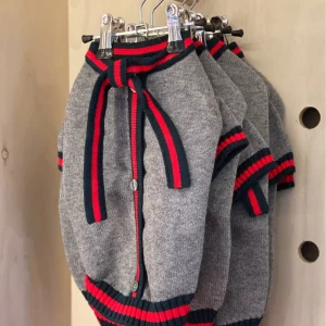 Luxe Stripe Tie Dog Sweater <>