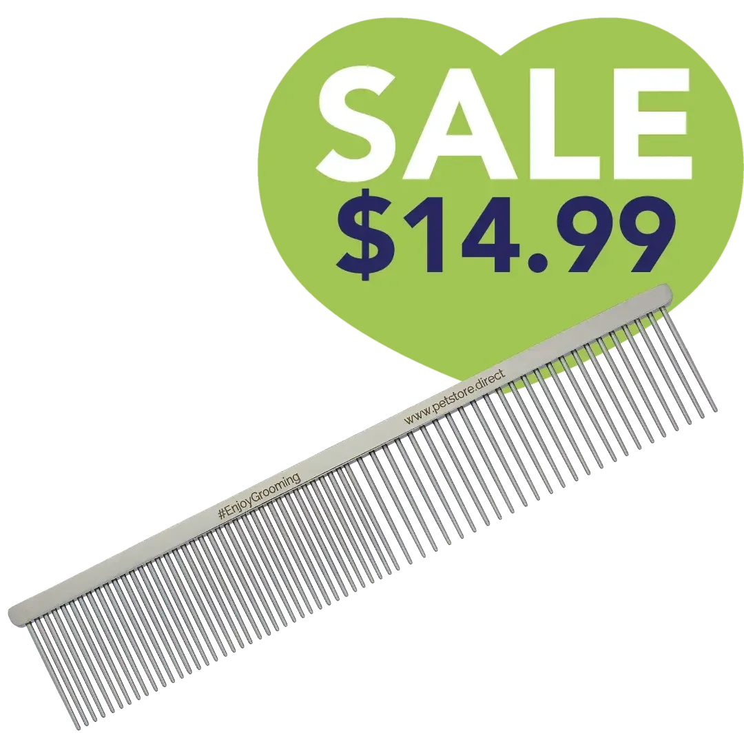 7" 50/50 Extra Fine Grayhound Silver Comb by PetStore.Direct
