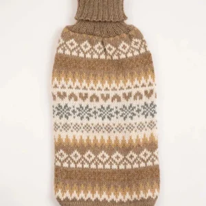 Fall Medley Alpaca Wool Dog Sweater in Brown