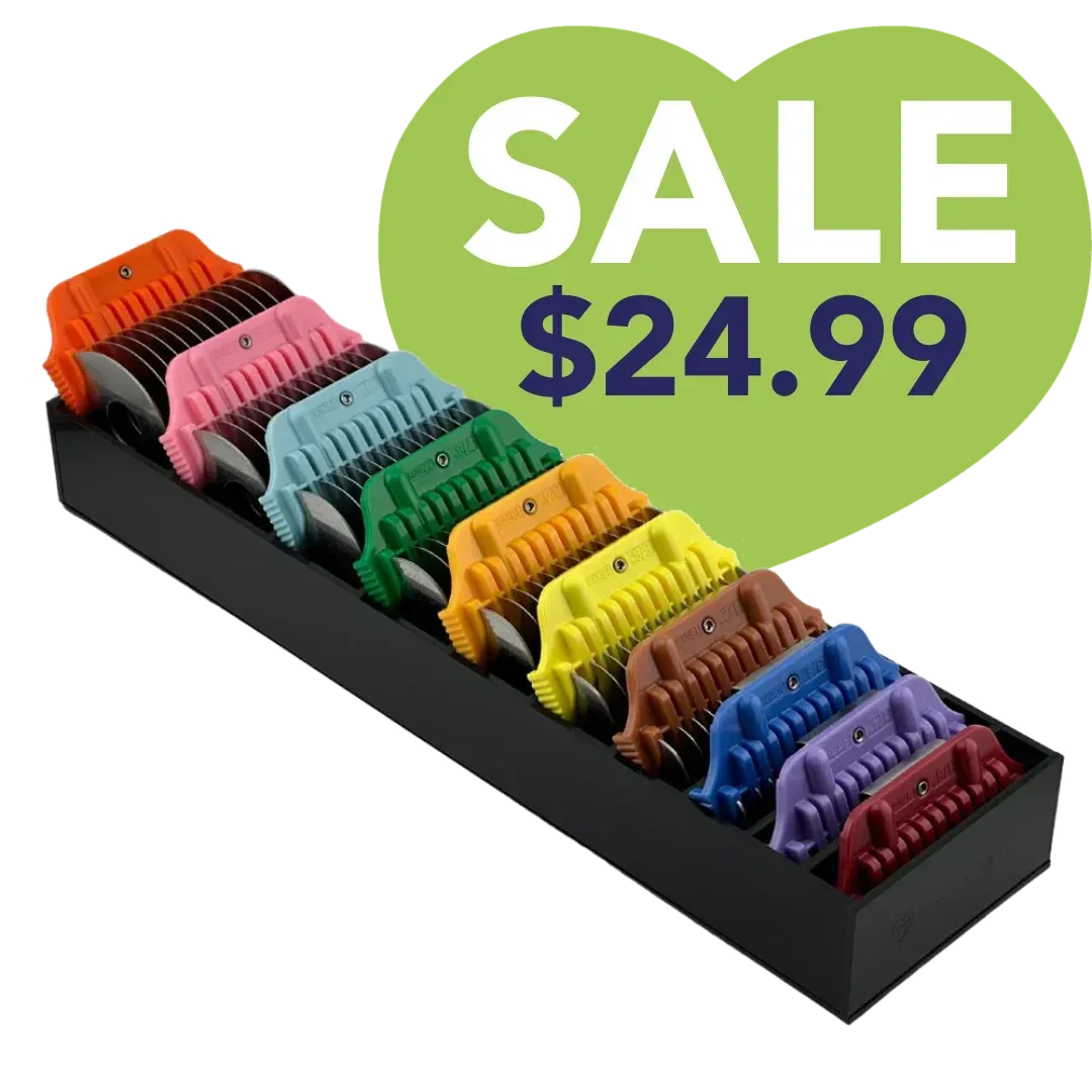 Wide 10 Blades/Combs Guard Holder Black by PetStore.Direct