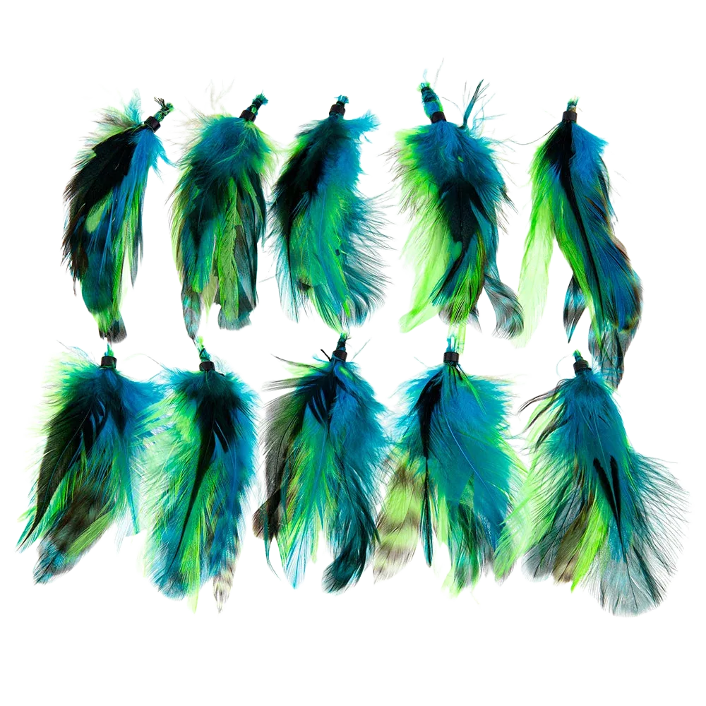 Feather Extension Teal and Green (Pack of 10) by A Creative Collection