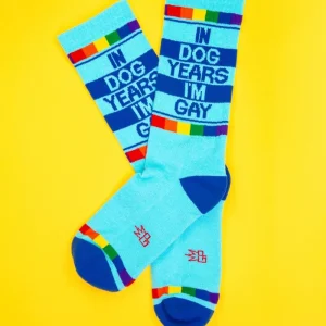 In Dog Years I'm Gay Gym Crew Socks (for Humans)