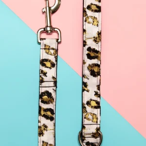 Blush Pink Animal Print Dog Leash (Made in the USA) (FINAL SALE)