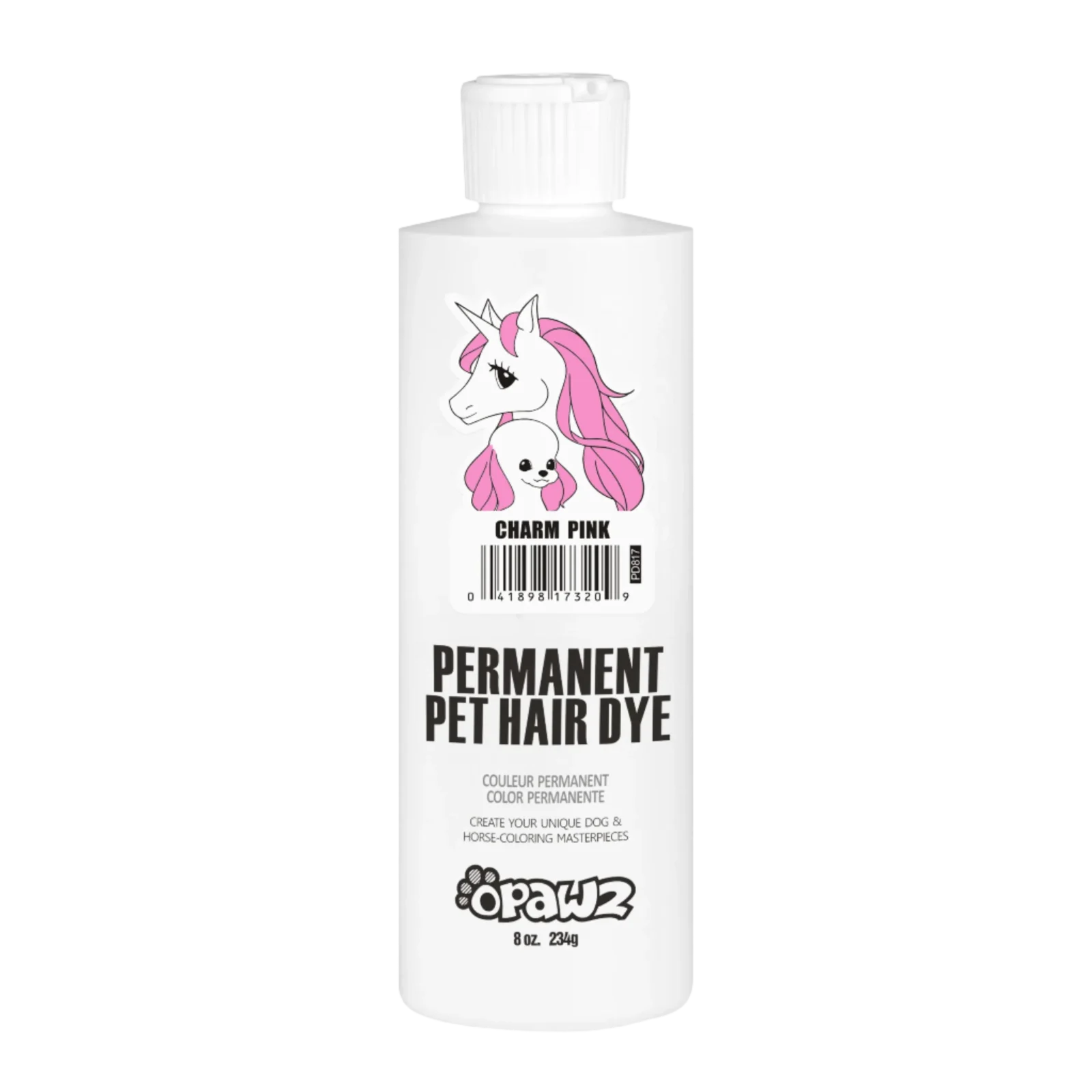 Permanent Dog Hair Dye Charm Pink 8oz by Opawz