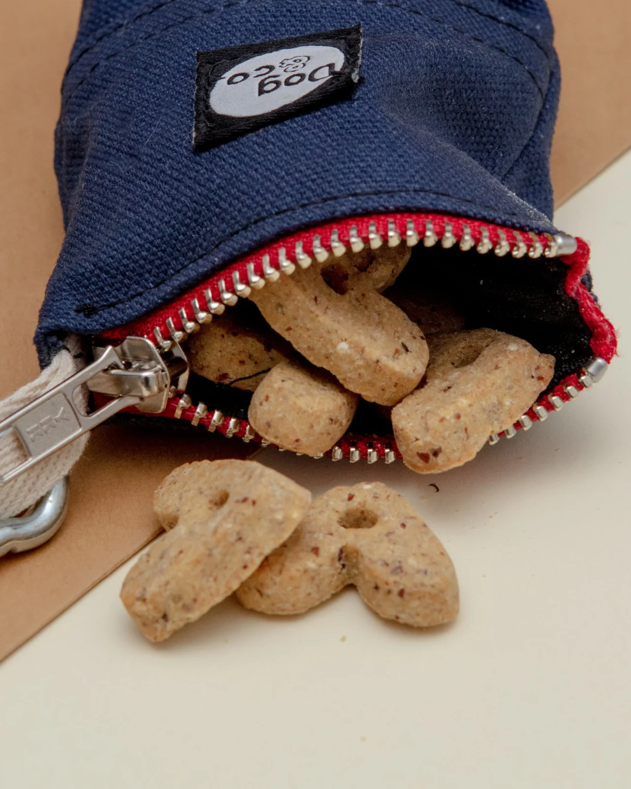 Good Girl Bag Treat + Poop Bag Holder in Navy Canvas (Made in NYC) - Image 2