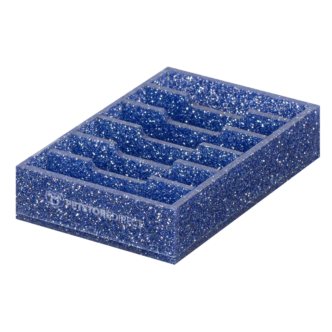 Mini Wide 6 Blade Holder Sparkle Indigo by PetStore.Direct - Image 2