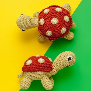 Turtle Squeaky Knit Dog Toy