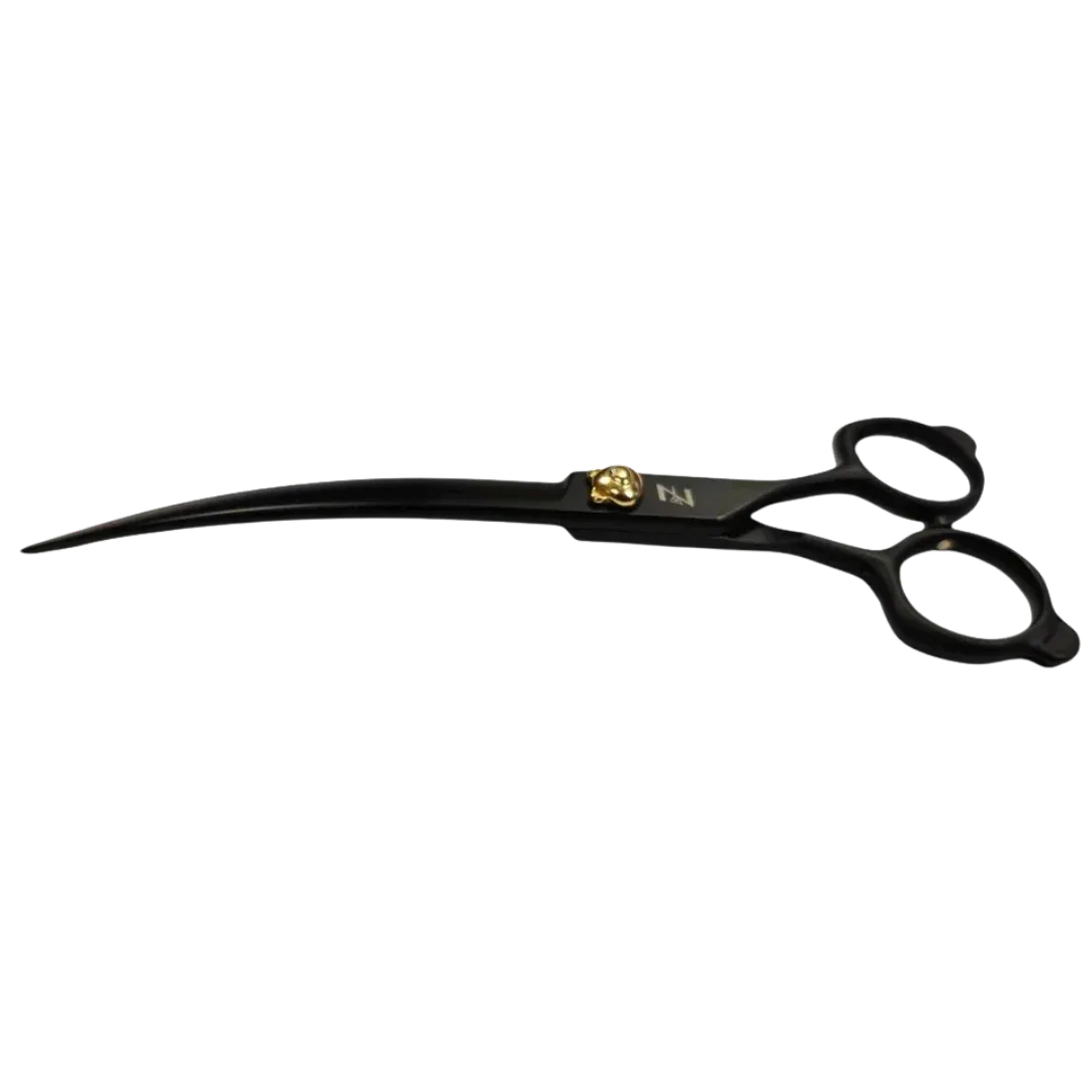 Teddy Bear 6.5" Curved Scissor Black by Zolitta - Image 2