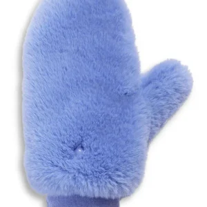 Le Mink Faux-Fur Dog Walking Mittens in Periwinkle