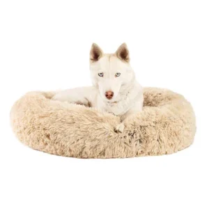 The Original Calming Donut Shag Cat & Dog Bed