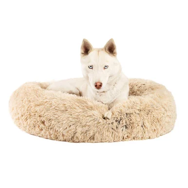 The Original Calming Donut Shag Cat & Dog Bed