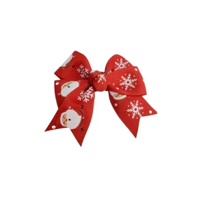 Santa's Snowflake Dog Hair Bow