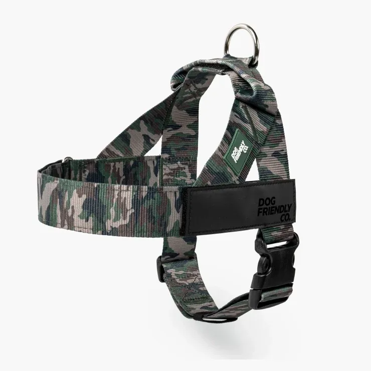 Personalised Dog Harness - Green Camo