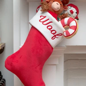 WOOF Christmas Dog Stocking