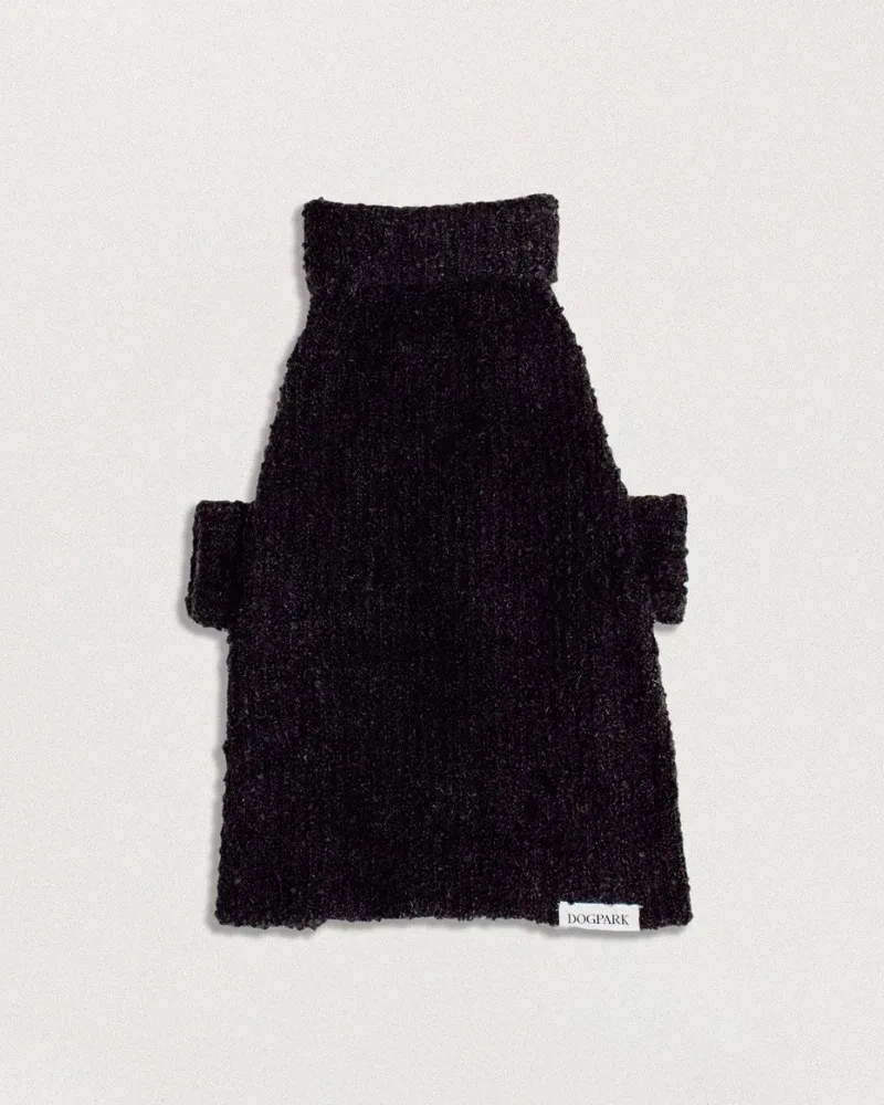 Boucle Dog Sweater in Black (FINAL SALE)