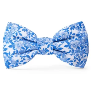 Blue Roses Dog Bow Tie (FINAL SALE)