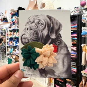 Agave Succulent Dog Collar Flower (Made in the USA) (FINAL SALE)