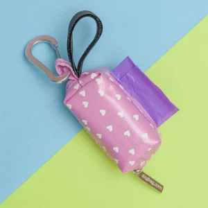 Lilac Hearts Waste Bag Dispenser