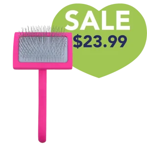 Medium Curved Pink Dematting Brush by PetStore.Direct