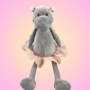 Hippo Squeaky Plush Dog Toy