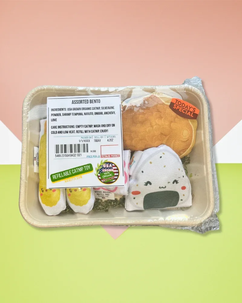 Bento Cat Toy Gift Set (Made in the USA)