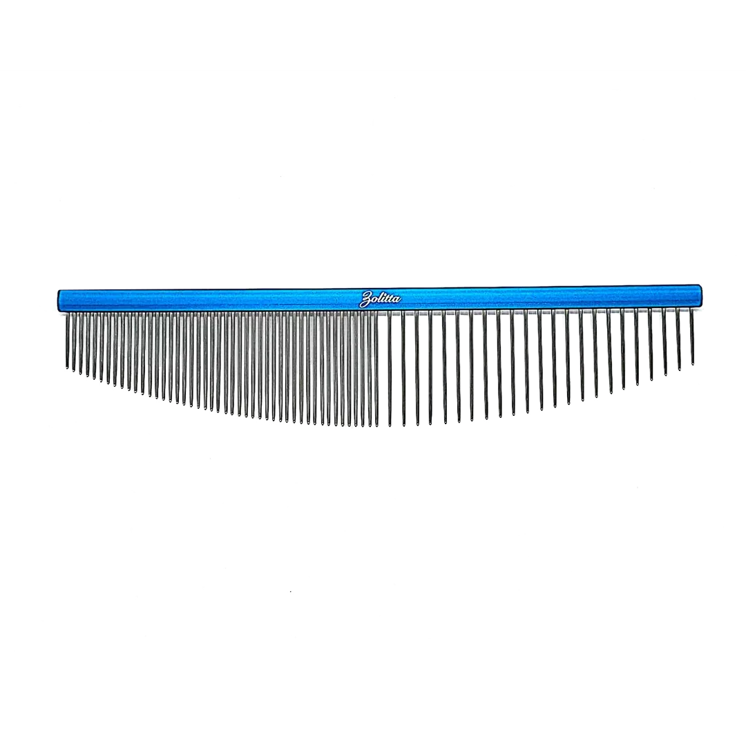 6.5" 50/50 Aqua Blue Half-Moon Comb by Zolitta