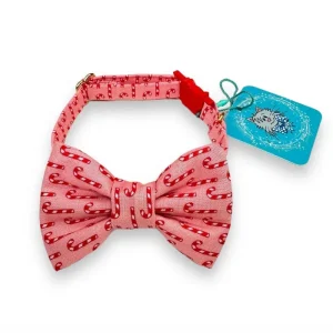 Candy Cane Cat Collar and Bowtie Set (Made in the USA)