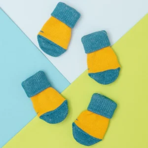 Grip Dog Socks In Yellow & Blue (FINAL SALE)