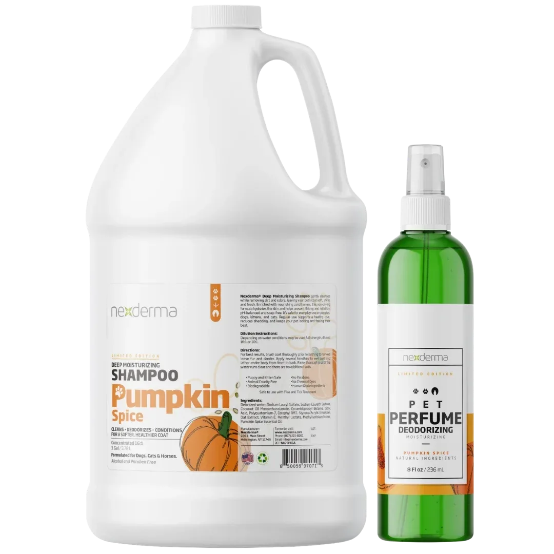Limited Edition Pumpkin Spice Shampoo Gallon and Perfume 8oz by Nexderma