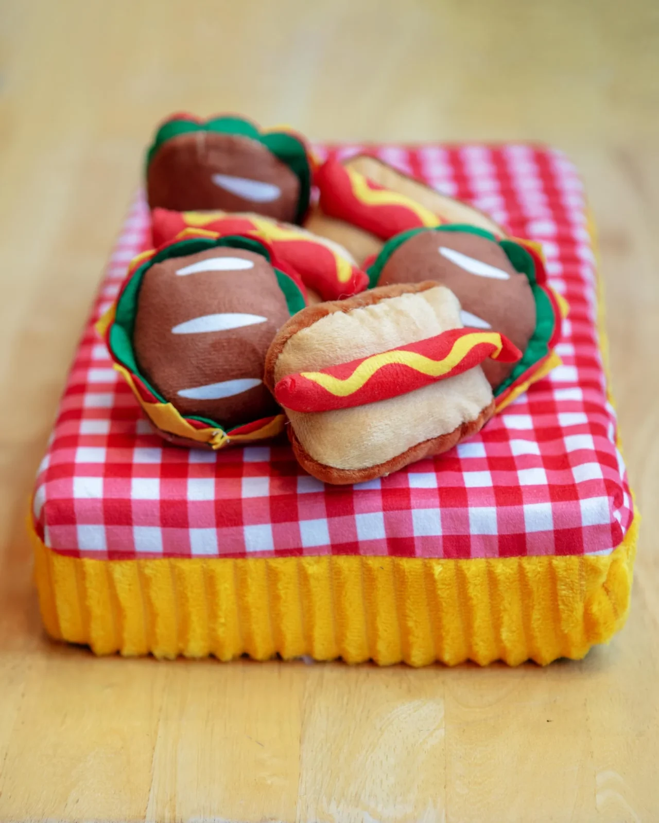 Snacks at a Picnic Squeaky Interactive Dog Toy Set (FINAL SALE)