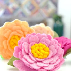 Peony Dog Collar Flower in Pixie Pink
