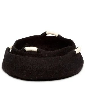 Wool Multi-Functional Pet Basket in Black