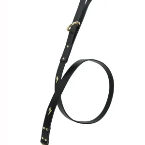 Lightning Bolt Leather Dog Lead <>