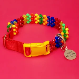 Beaded Dog Collar in Playdate (Made in the USA)