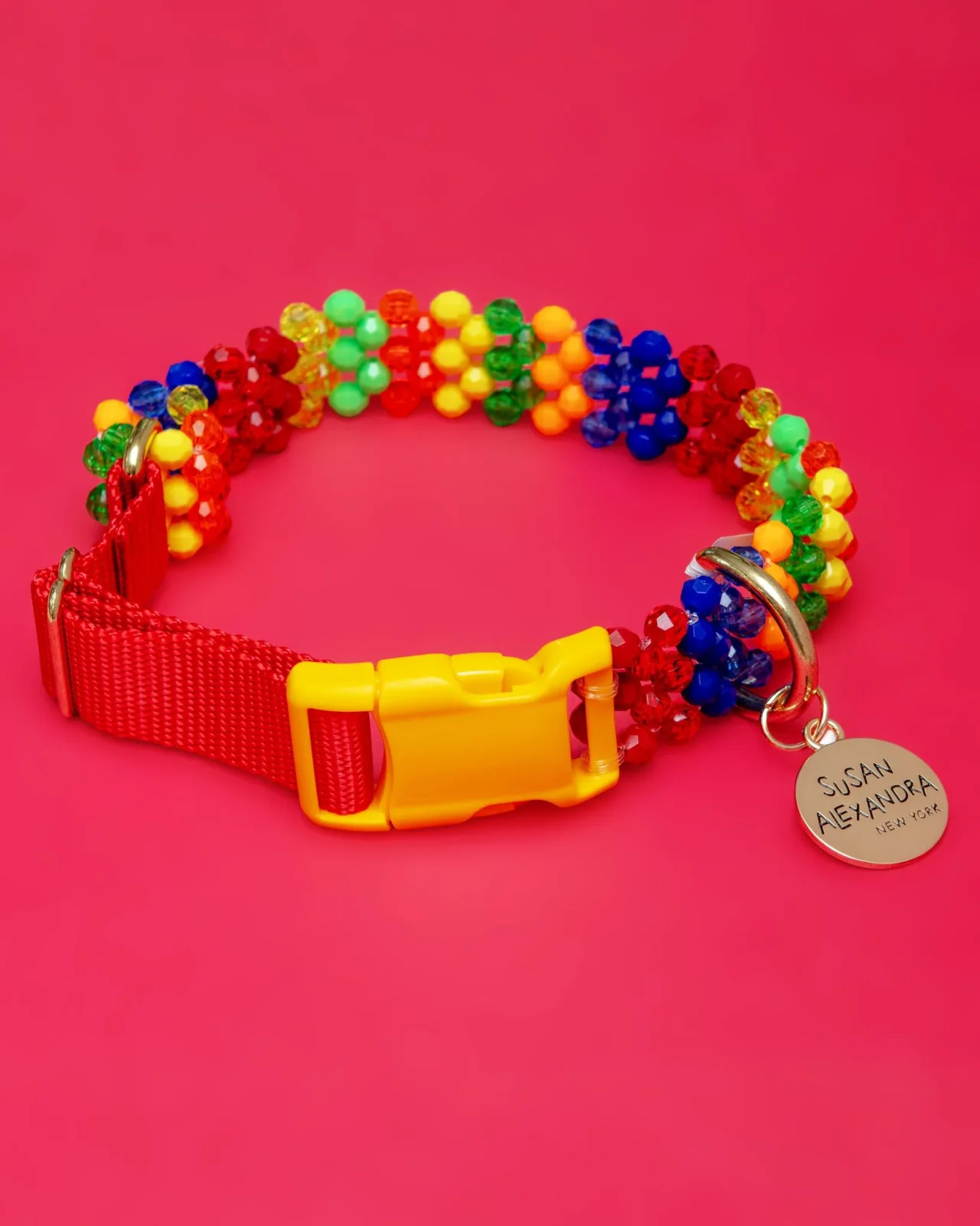 Beaded Dog Collar in Playdate (Made in the USA)